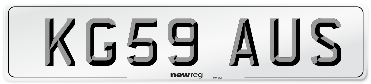 KG59 AUS Number Plate from New Reg